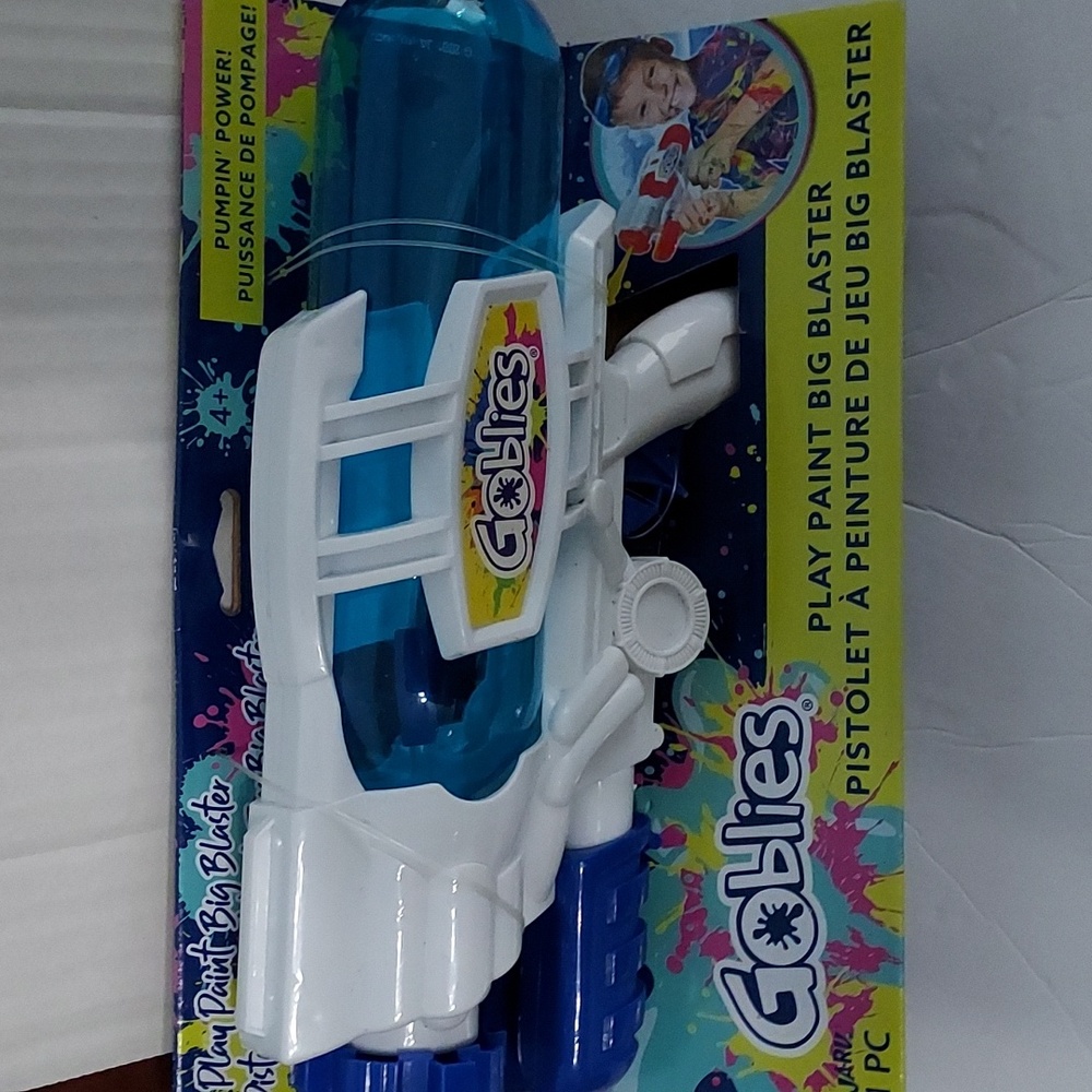 Goblies Play Paint Big Blaster,Blue/Wh.Can use Water,New.